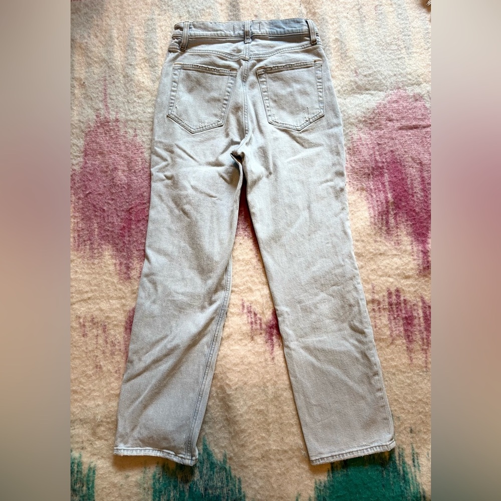 Abercrombie & Fitch The Ankle Straight Light Blue Ultra High Rise Jeans - Picture 6 of 6